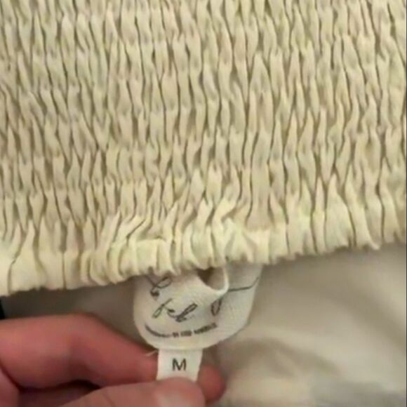 Cream and Black Ruffled Tiered Sundress - Picture 4 of 4